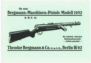 Theodor Beramann & Co. Bergmann Machinen Pistole Modell 1932