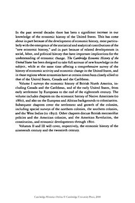 Engerman S.L., Gallman R.E. The Cambridge Economic History of the United States, Vol. 1: The Colonial Era
