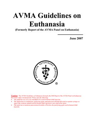 AVMA Guidelines on Euthanasia