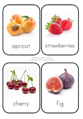 Fruit & vegetable cards