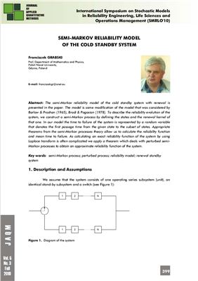 Franciszek G. Semi-markov reliability model of the cold standby system