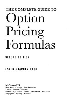 Haug E.G. Option Pricing Formulas