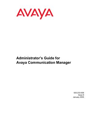 Administrator Guide for Avaya Communication Manager. 555-223-506