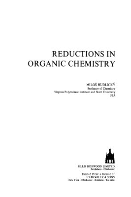 Hudlick? M. Reduction in Organic Chemistry