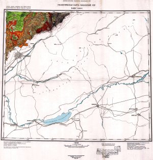 Геологическая карта Казахской ССР, 1: 500 000. K-42-Г Ташкент