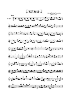 Телеманн Г. 12 фантазий для флейты в переложении для блокфлейты альт