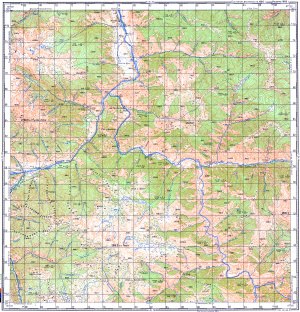 Топографические карты с M45-056 по M45-108 (Горный Алтай) Ч. 2