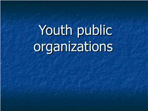 Youth public organizations in Russia