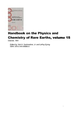 Gschneidner K.A., Jr. et al. (eds.) Handbook on the Physics and Chemistry of Rare Earths. V.15