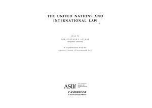 Christopher С.J. The united nations and international law