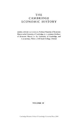 Rich E.E., Wilson C.H. The Cambridge Economic History of Europe, Volume 4: The Economy of Expanding Europe in the Sixteenth and Seventeenth Centuries