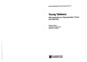 Fulton W. Young Tableaux: With Applications to Representation Theory and Geometry