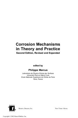Marcus P. Corrosion mechanisms in theory and practice