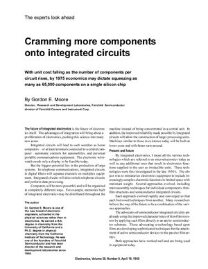 Moore G. Cramming more components onto integrated circuits