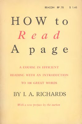 Richards I.A. How to Read a Page
