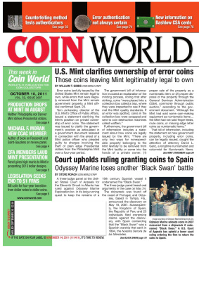 Coin World 2011.10.10