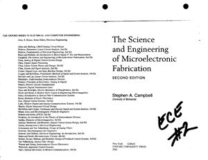 Campbell S.A. The Science and Engineering of Microelectronic Fabrication