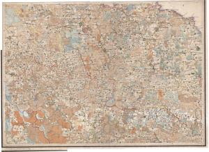 Карта Владимирской Губернии 2 версты на дюйм ок. 1870 г цветная
