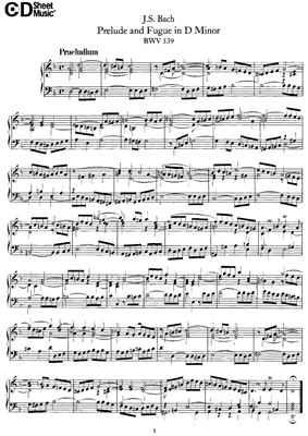 Бах И.С. Прелюдия и Фуга Ре Минор (BWV 539)