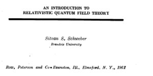 Швебер С. Введение в релятивистскую квантовую теорию поля
