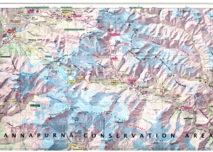 Непал. Карта области Аннапурна и Мустанг (Annapurna and Mustang area map, Nepal 1:50000)