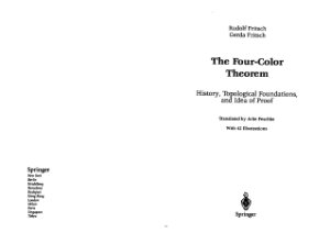 Fritsch R., Fritsch G. The Four-Color Theorem. History, Topological Foundations, and Idea of Proof
