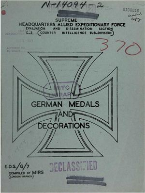 German Medals and Decorations