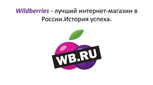 Wildberries - лучший интернет-магазин в России. История успеха