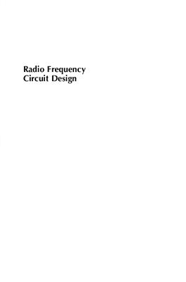 Davis W.A. Radio Frequency Circuit Design