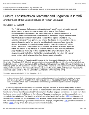 Everett Daniel L. Cultural Constraints on Grammar and Cognition in Pirahã: Another Look at the Design Features of Human Language