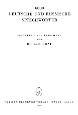 Graf A.E. 6000 Deutsche und Russische Sprichwörter