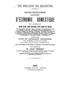 Trousset J. (ред.) Grande encyclopédie illustrée d'économie domestique et rurale. Volume 2