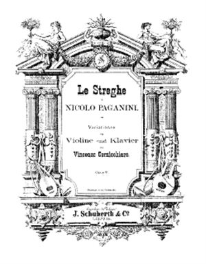 Паганини Н. Пляски Ведьм, соч.8 - оp.8 Le Streghe di Nicolo Paganini - клавир и партия скрипки