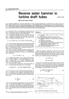 Jordan V. Reverse Water Hammer in Turbine Draft Tubes Part I - WP&amp;DC Issue February 1975
