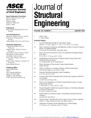 Journal of Structural Engineering 2003 №01 Januar