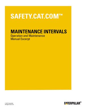 Vibratory Soil Compactors Caterpillar CS56, CS64, CS74, CS76, CP56, CP64, CP74 and CP76 MAINTENANCE INTERVALS. Operation and Maintenance. Manual Excerpt. Operation and Maintenance Manual