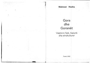 Hoxha Mehmet. Gora dhe Goranёt: Vёshtrim fizik, historik dhe etnokulturor