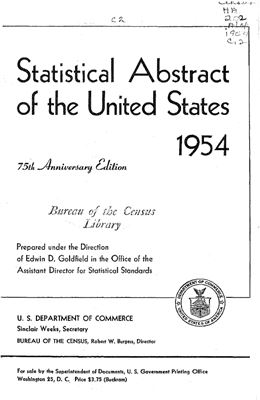 Statistical Abstracts of the United States 1954