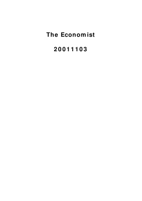 The Economist 2001.11 (November 03 - November 10)