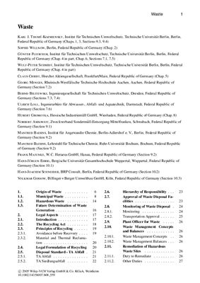 Ullmann's Encyclopedia of Industrial Chemistry V,W,X,Y,Z. (2007)