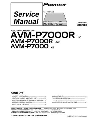 Аудио визуальный дисплей Pioneer AVM-P7000