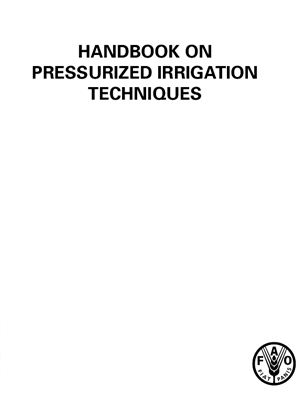 Phocaides A. Handbook On Pressurized Irrigation Techniques