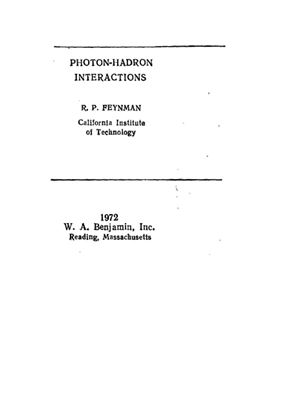Фейнман Р. Взаимодействие фотонов с адронами