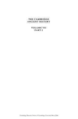 Drummond A., Walbank F.W., Astin A.E., Frederiksen M.W., Ogilvie R.M. The Cambridge Ancient History Volume 7, Part 2: The Rise of Rome to 220 BC