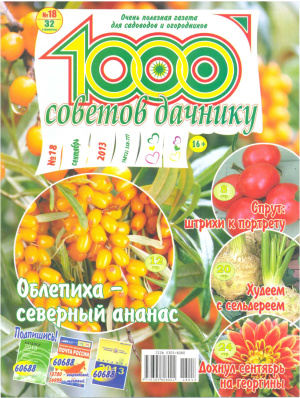 1000 советов дачнику 2013 №18