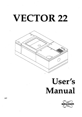 Bruker Vector 22 manual