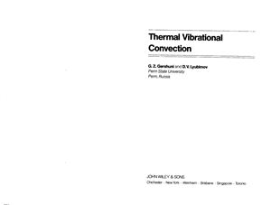 Gershuni G.Z., Lyubimov D.V., Thermal Vibrational Convection
