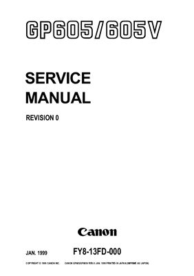 Canon GP605/605V. Service Manual