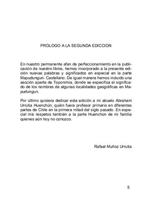 Muñoz Urrutia R. Diccionario Mapuche: Mapudungun/Español, Español/Mapudungun