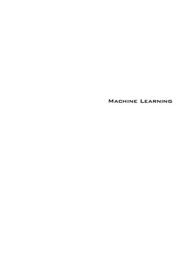 Zhang Y. (ed.) Machine Learning